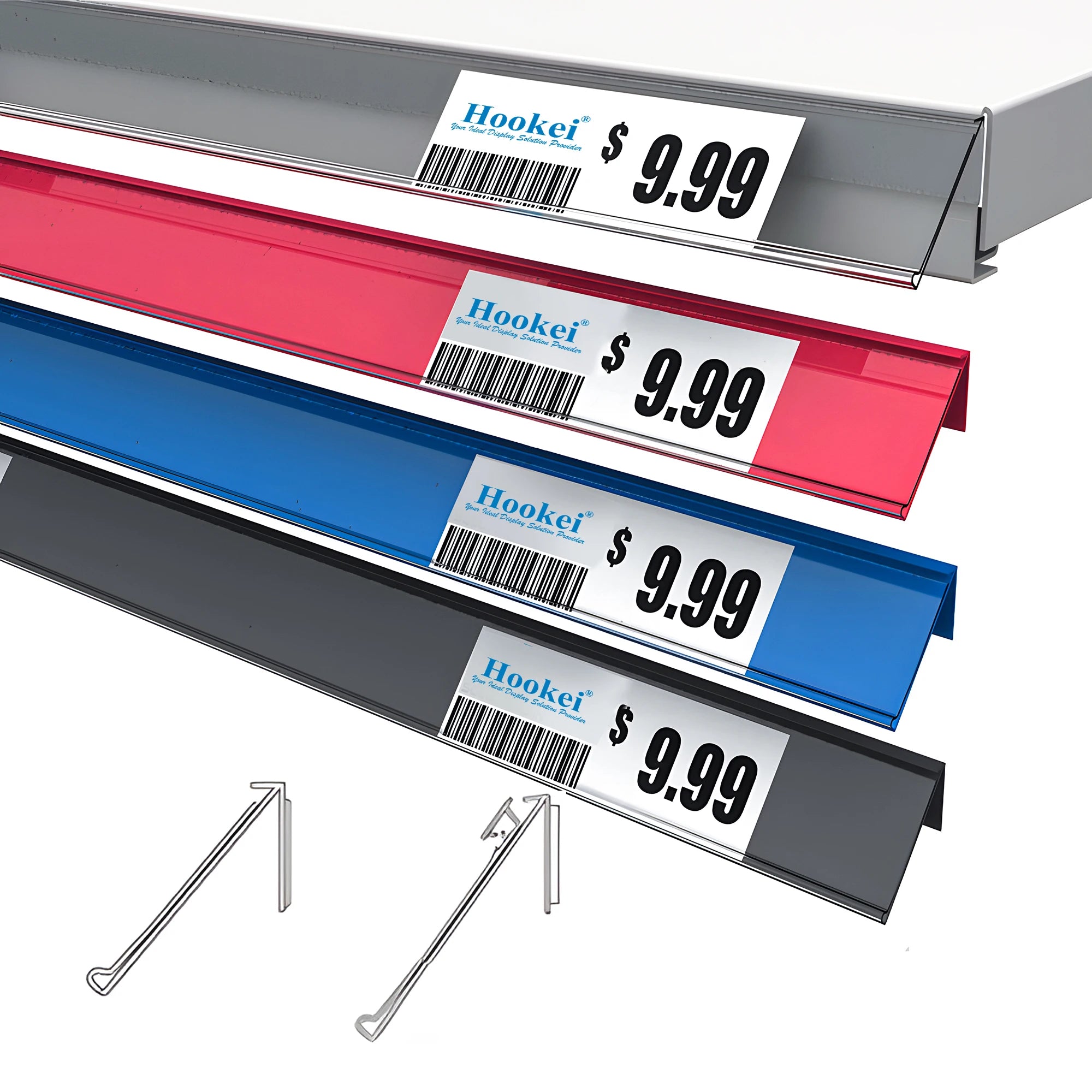 Bottom Price Supermarket Retail Plastic Pvc Acrylic Label Tag Adhesive Data Strip Price Holder for Shelves