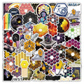 50PCS USA James Webb Space Telescope Nasa Space Hexagon Colorful Technology Lovers JWST Art Sticker