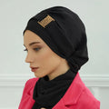 Fast Shipping 2024 New Islamic Middle East Muslim Hijab Scarf Arab Muslim Headband Turban Hijab With Metal Accessories