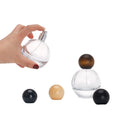 Wholesale Attractive Transparent Spherical Glass Perfume & Cosmetic Press Spray Bottle Screen Printing Box Packaging Included