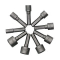 Screwdriver Wrench Set Drill Bit Adapter Nut Socket 1/4" 5-13mm Power Nut Driver Hex Shank Drill Bit Socket Metric Screw Tool