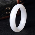 2021 Fashion Elegant Natural White Jade  Wholesale Light White Jade  Bangles for Women Gift