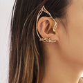 European American Simple Hollow Punk Earring Studs Sweet Cool Ear Cuff Earrings All-match Gothic Elf Ear Cuffs