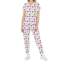 Print on Demand Summer Women's Short-Sleeved Pant Pajamas Set Simple Round Neck Design Nightwear Homewear Set