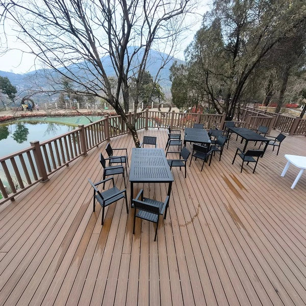 High Quality WPC Composite Modern Waterproof Outdoor Decking with Smooth Surface Click Installation 5-Year Warranty
