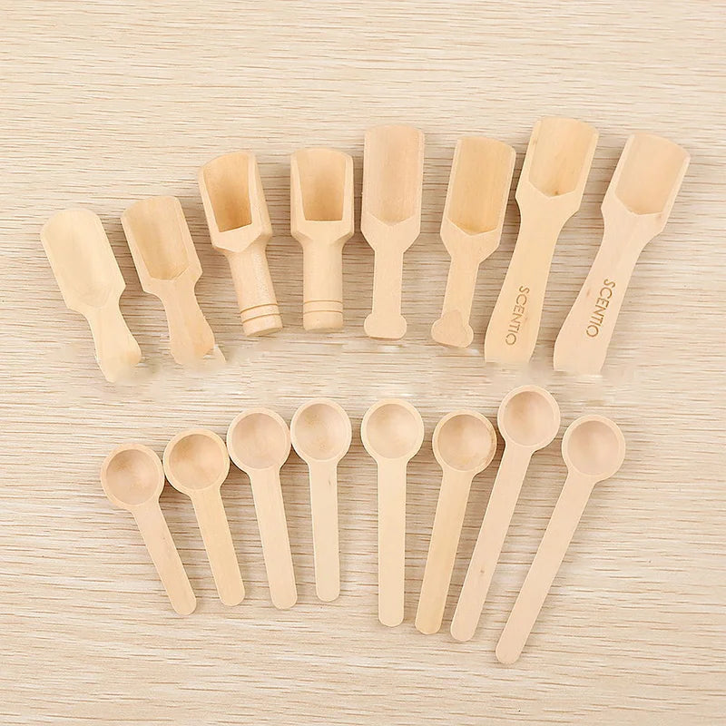 Tailai Brand Wooden Measuring Cups for Baking Wooden Measuring Tablespoon Ground Coffee Coffee Spoon Wood Craft