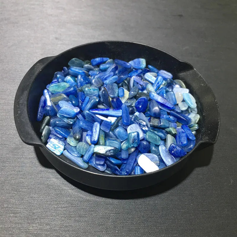 DIY Hot Sale Blue Kyanite Gravel Unpolished Cyanite Tumbled Stones Gem Stones