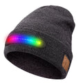 Headphones Built-in Speaker Mic Bluetooth LED Light Beanie Musical Knit Beanie Hat for Men Women Dad