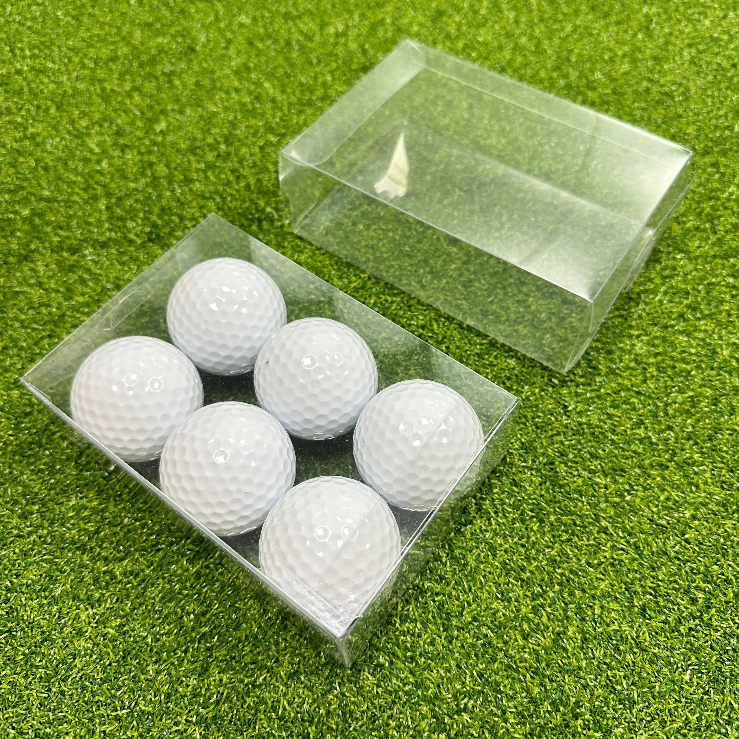0.35mm thickness clear PVC Box for 6 Golf Balls
