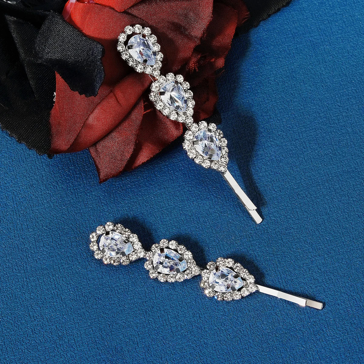 Fashion Rhinestone Crystal Diamond Hair Clip Bobby Hairpin Barrette Women Girls Hair Clips Wholesale