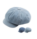 Wholesale Cheap Autumn Women Cotton Canvas Plaid Octagonal Flat Beret Newsboy Cap Beret Denim Hat