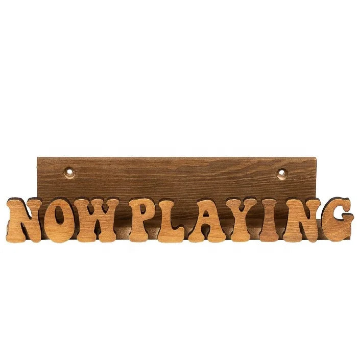 Wall Mount Solid Wood Album Shelf Bracket Hanging Storage LP Holder Now Playing Vinyl Record Stand