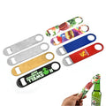 Customized Logo Durable Stainless Steel Flat Bar Blade Speed Sublimation Beer Bottle Opener
