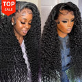 Water Wave 13x6 HD Human Hair Lace Front Wig Natural Black Color Lace Front Wigs for Black Women Brazilian Kinky Curly Wig