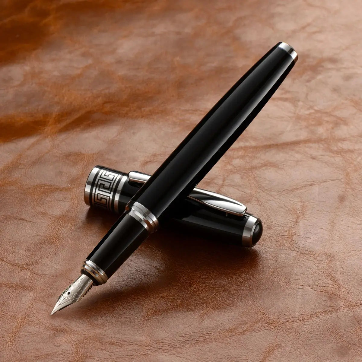 New Business Office Adult Signature Fountain Pen Black Blue Red Steel Metal Calligraphy Writing Pen MegaBDM