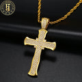 Personality Full Zircon Diamond Cross Pendant Wholesale Price Hip-hop Creative Cross Pendant Necklace Jewelry for Men