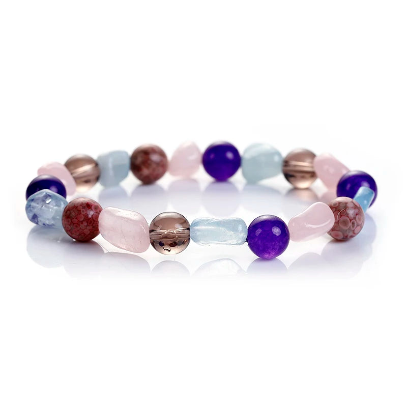 Irregular Turtle Beaded Natural Stone Bracelet ST199
