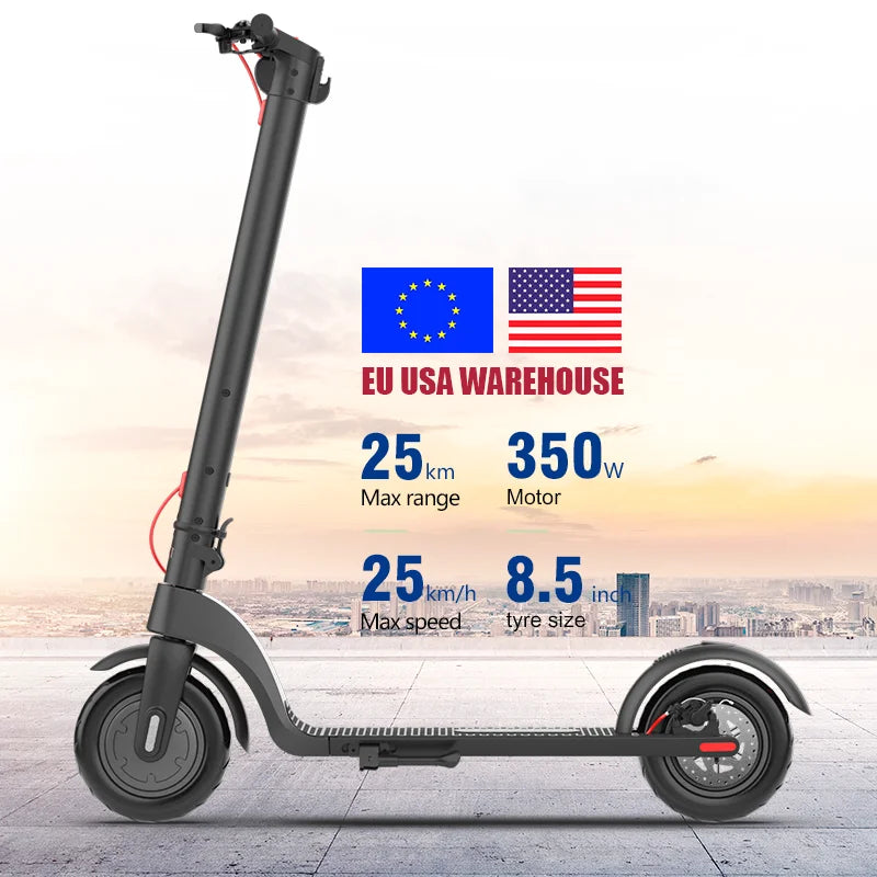 KIXIN Manufacturers Oem High Quality 350W E-Scooter Max Speed 32KM/H 6.4 Ah 10 Inch Aire Tire Folding Electric Mobility Scooter