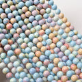 Rainbow Stone Pastel Pink Alashan Agate Beads Round for Jewelry Making Jewelrytopia Model 10348-1