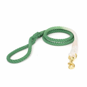 Hot-selling Hand-dyed Woven Cotton Rope Dog Leash Pet Cotton Leash Soft Gradient Colorful Traction Dog Rope Leash