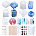 Exquisite Diy Crystal Drop Ashtray Diamond Measuring Cup Silicone Mold Cylindrical Cube Fountain Pen Pendant