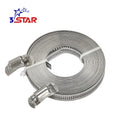 304 Stainless Steel Hose Clamp Assortment Kit DIY Cut-To-Fit 3M Metal Strap+10 Stronger Fasteners Worm Gear Band Hose Clamps