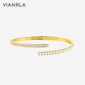 VIANRLA Zircon Bracelet 925 Sterling Silver 18K Gold Jewelry for Girl Daily Bracelets Drop Shipping Free Laser Logo
