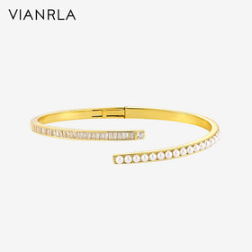 VIANRLA Zircon Bracelet 925 Sterling Silver 18K Gold Jewelry for Girl Daily Bracelets Drop Shipping Free Laser Logo