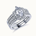 Kirin 925 Sterling Silver Plated CZ Diamond Ring Iced Out Round Cubic Zirconia Rings for Woman Wedding Ring