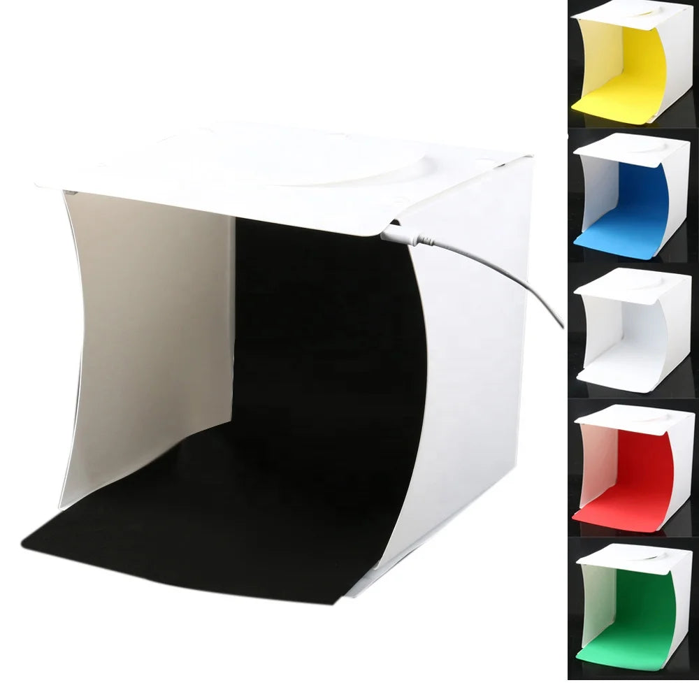 Mini Photo Studio Box 20cm/30cm/40cm Portable Photography Lighting Softbox White Folding Plastic