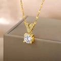 Fine Jewelry Stainless Steel 18K Gold Plated Trendy Rope Chain Cubic Zircon Letter Pendant Necklace