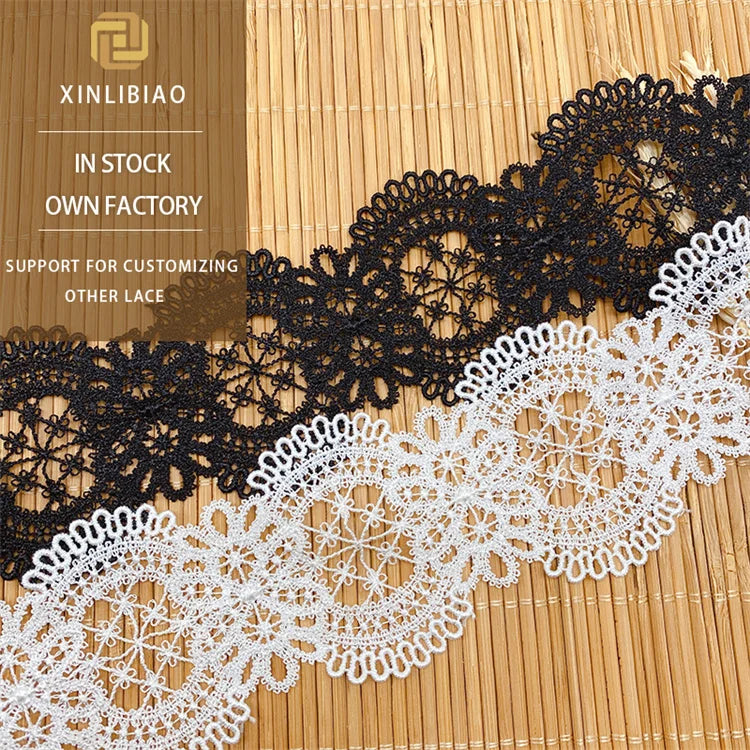 Arrival Eco-Friendly Water Soluble Chemical Lace Fabric with Intricate Embroidery for Shoes and Bags