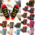 Whale Wholesale Funny Autumn Winter New Christmas Socks Creative Cartoon Letters Socks Men's Women Unisex Cotton Stockings
