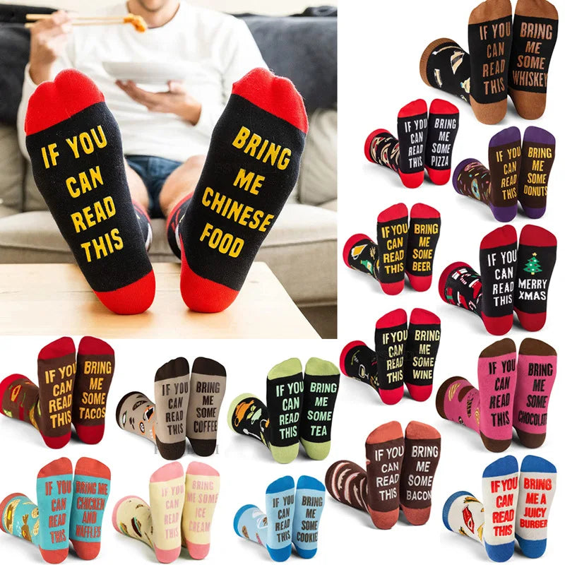 Whale Wholesale Funny Autumn Winter New Christmas Socks Creative Cartoon Letters Socks Men's Women Unisex Cotton Stockings