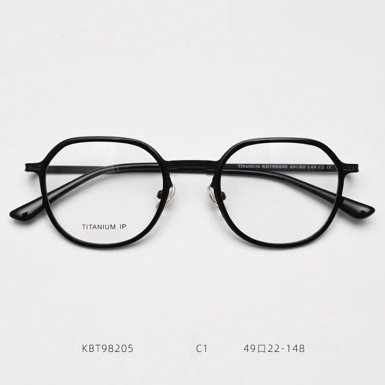 New Ring Titanium Frame Glasses Large Frame Korean Edition Glasses Frame Can Be Paired with Myopia Glasses