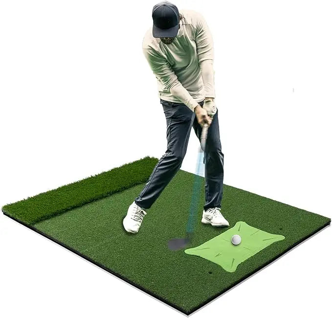 Indoor/Outdoor Tee Turf Golf Mats Swing Driving Artificial Turf Training Simulator Practice Golf Hitting Mat