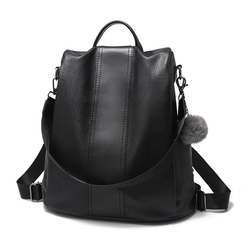 PU Backpack Large Capacity Oxford Shoulder Bag Double Shoulders With Extra Strap Girl Gift School Bag