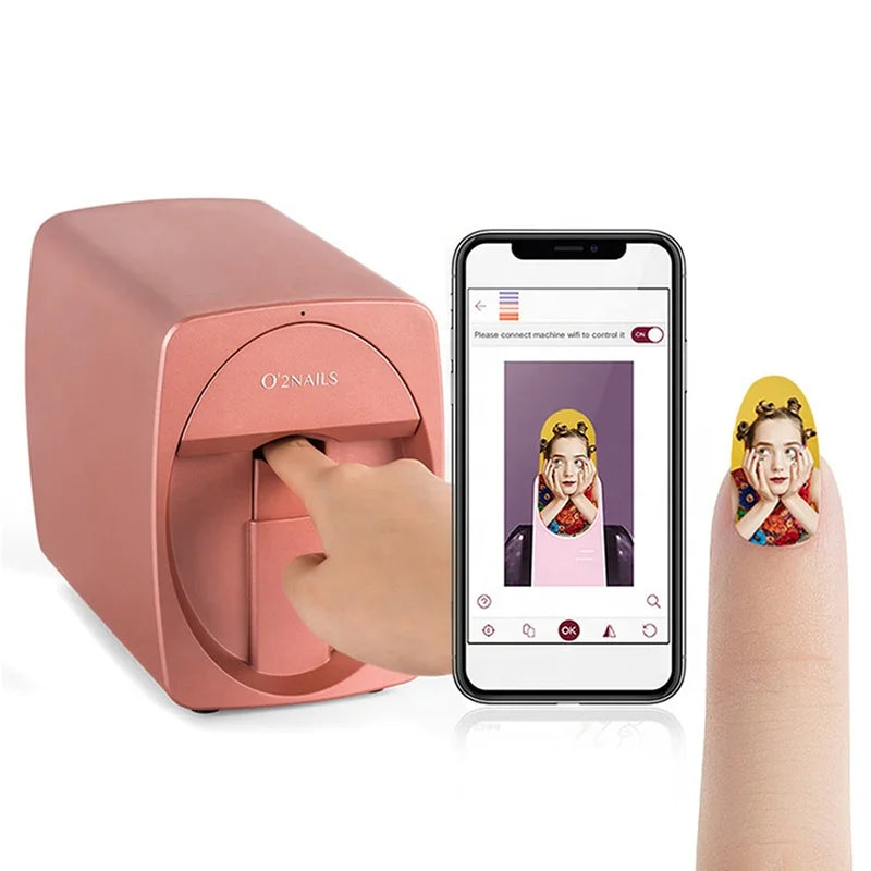 Smart Nail Printer O2NAILS Portable Nail Art Printing Machine