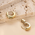 Minimalist Punk Rock Stainless Steel Vintage 18K Gold Plated Hoop Earrings for Women & Men Fashion Jewelry