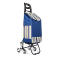 Wholesale Supply Blue Stair Climber Folding 6 Wheels Heavy Duty Dolly Grocery Shopping Hand Luggage Trolley Cart for Condos