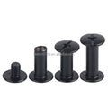 Stock Supply 4mm - 50mm Long Black Metal Binding Chicago Screws for Menu and Books