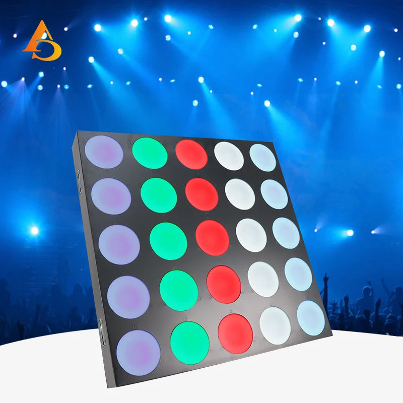 AICPOSE Factory Price Stage Lighting 25 Eyes RGBW 4in1 Pixel DMX LED Blinder Moving Head Wash matrix Beam Light for Stage