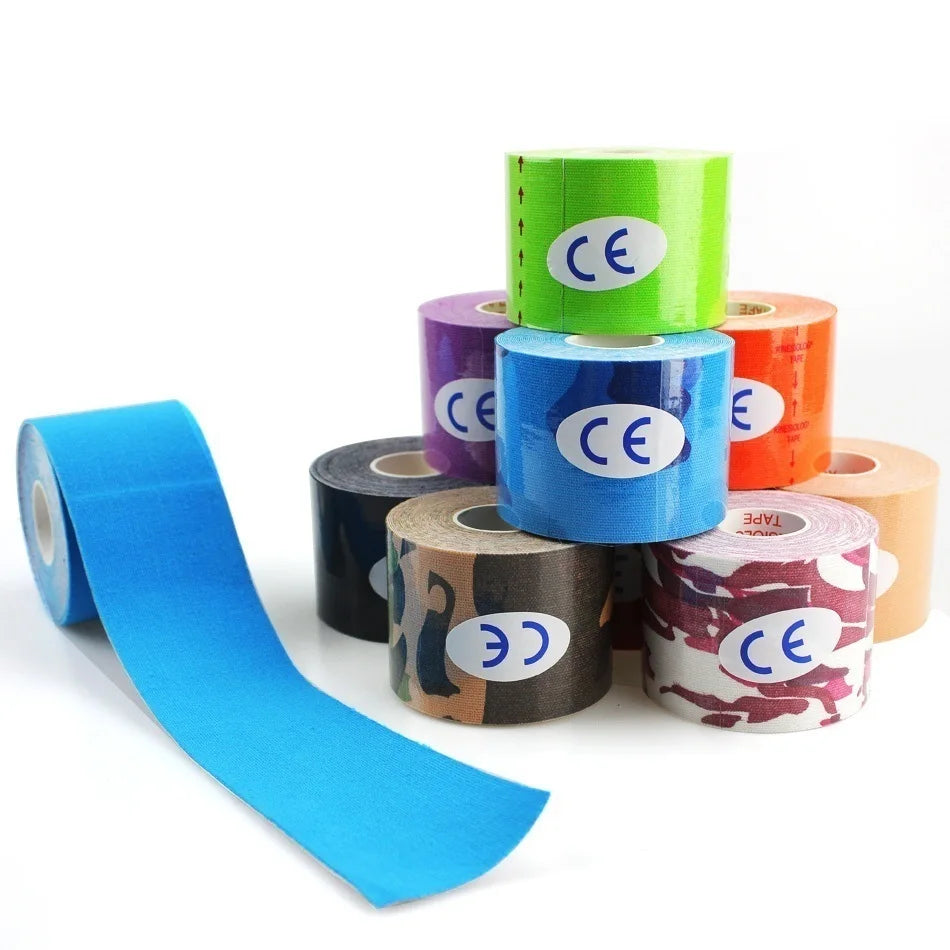 5cm Sports Safety Strapping Tape Waterproof Breathable Muscle Kinesiology Tape Cotton Hypoallergenic Elasticity