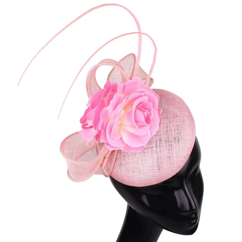 Ladies Headwear Flower Fascinator Wedding Party Bridal Hat Ladies Hat Women Fascinator Church Hats Tea Party Headdress for Women