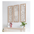 Innova Interior Home Decor Hanging Rustic Farmhouse Chic Rectangle White Washed Wood Panel Wall Art Decor