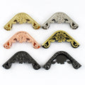Meetee BF057 35mm Bag Hardware Accessories Zinc Alloy Hollow Pattern Decorative Buckle Edge Banding Product Corner Buckle