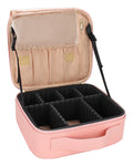Relavel Makeup Train Case Makeup Cosmetic Case Organizer Portable Artist Storage Bag with Adjustable Dividers for Cosmetics MegaBDM