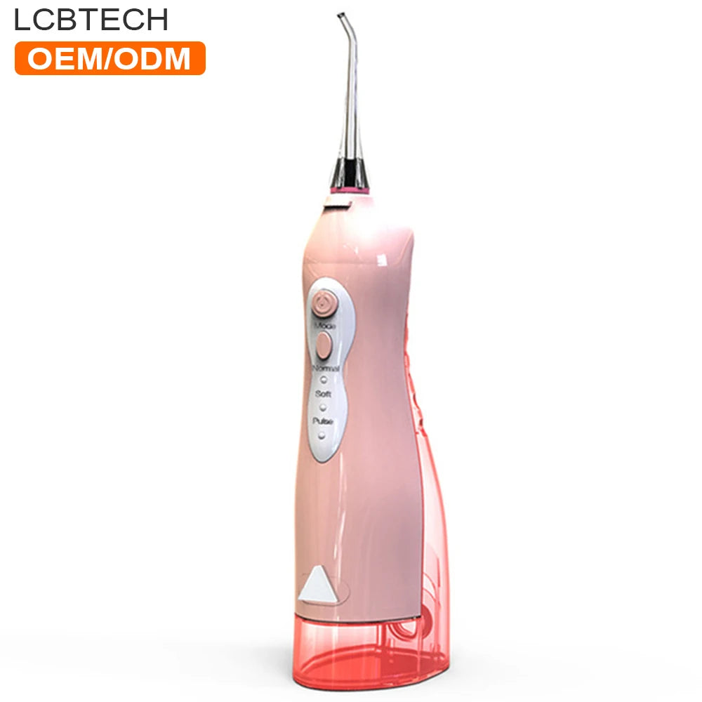 Portable 220ML Cordless Electric Water Pick Rechargeable Oral Irrigator for Teeth Cleaning Oral Care Multi-Purpose Dental