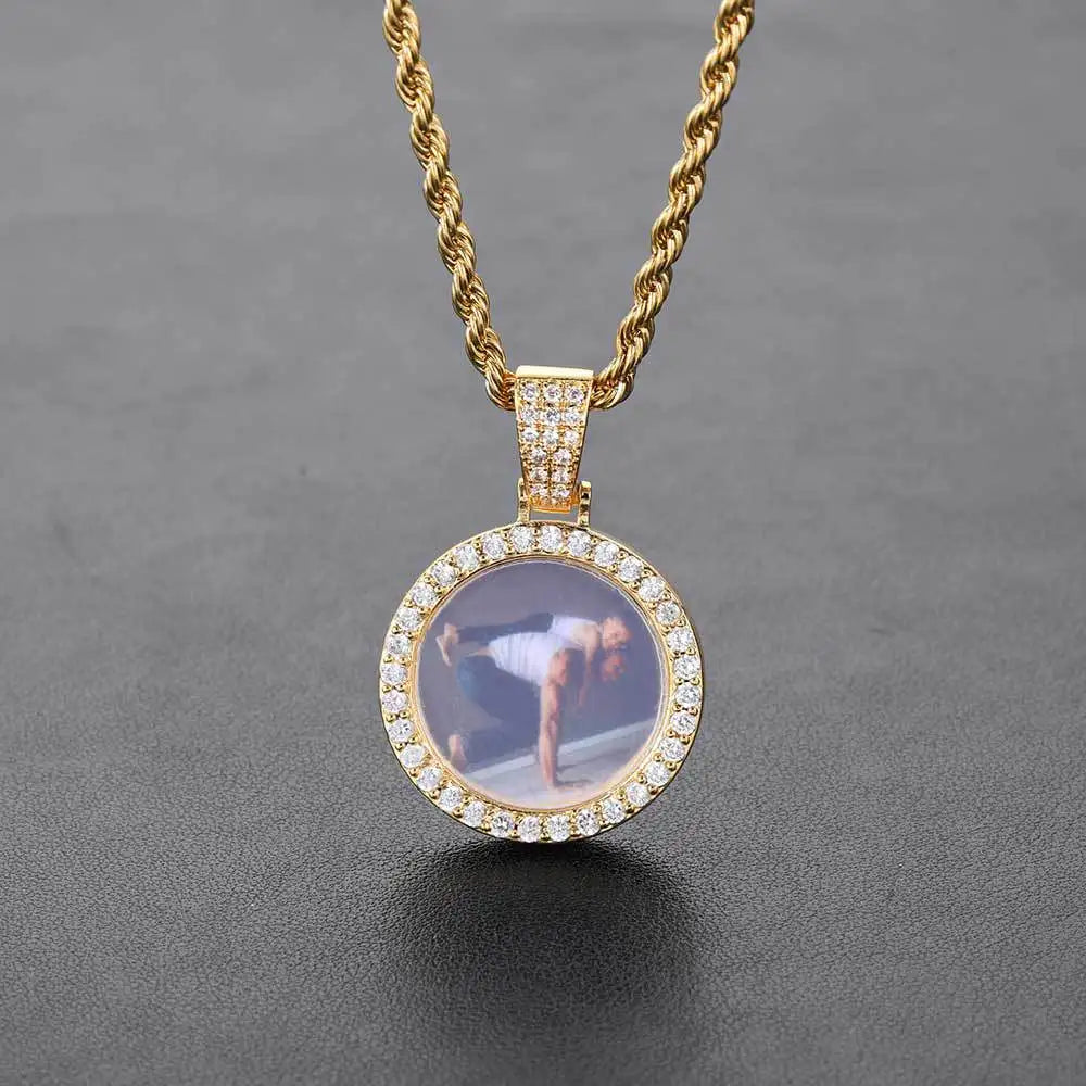 Veromca Factory 26mm Photo Pendant Bulk Memory Pendants Hip Hop Custom Photo Locket Picture Pendant Necklace