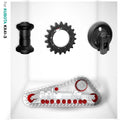KX057 KX057-4 Undercarriage Parts Idler Track Bottom Roller Sprocket Top Carrier Roller Rubber Track for Kubota Mini Excavator